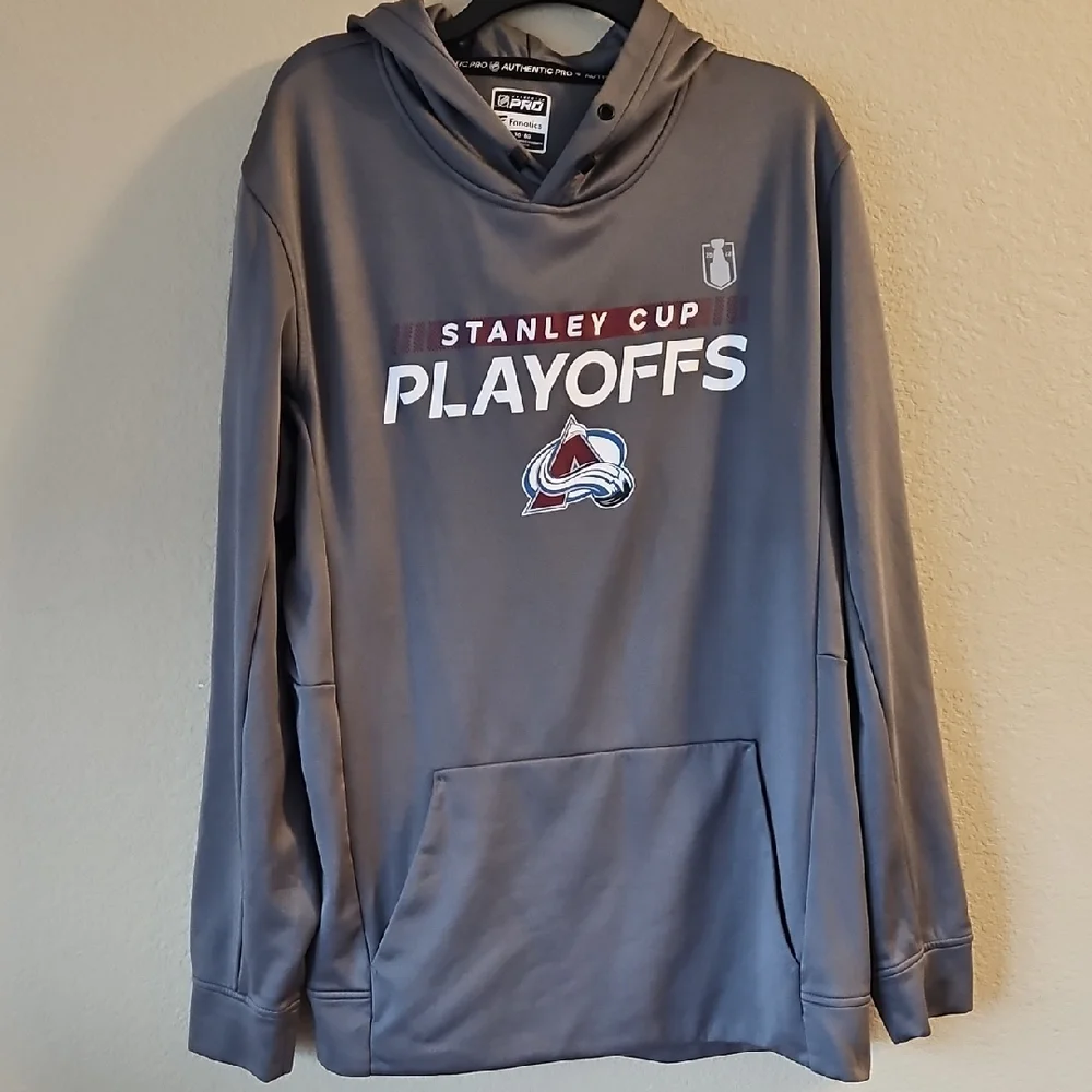 NHL Avalanche XL Gray‎ Stanley Cup Playoffs Hoodie